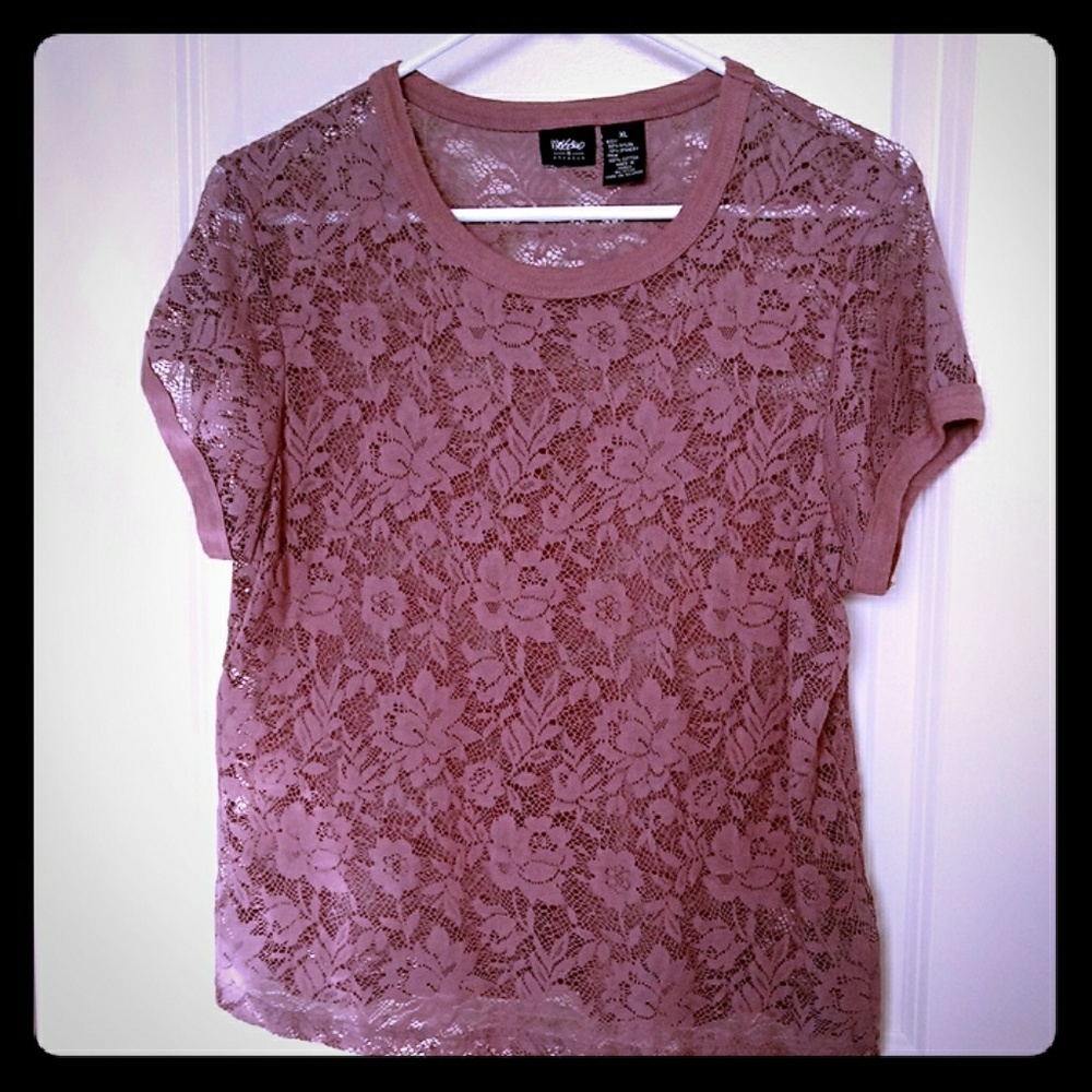 Lavender lace blouse